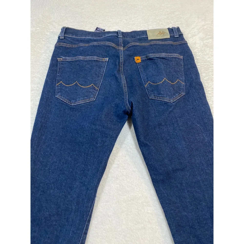 Robe di Kappa Mens Dark Wash Denim Jeans Size 34 Button Fly Slim Straight Leg